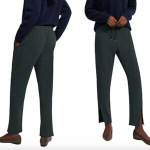 Theory Pull On Pants Admiral Crepe Deep Forest Green Womens Size 6 Joggers